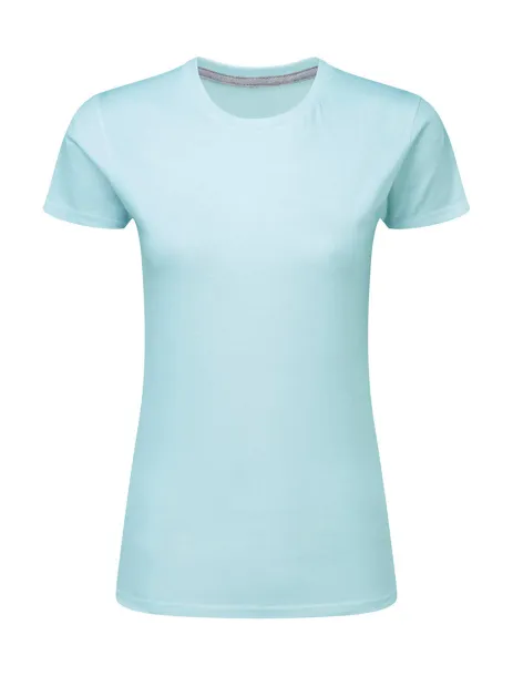  Ladies' Perfect Print Tagless Tee - SG Signature Angel Blue