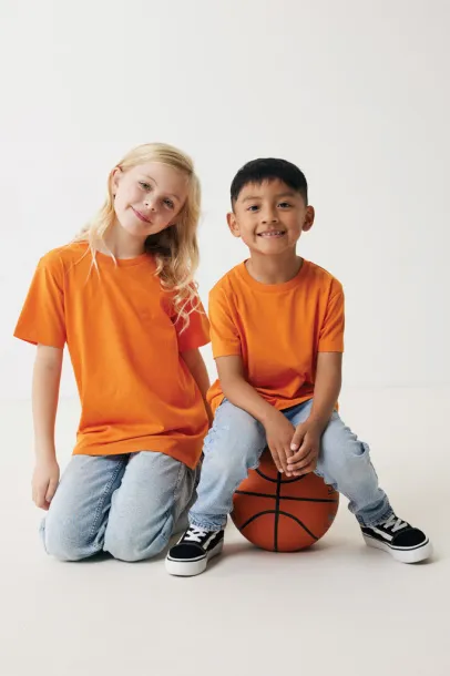  Iqoniq Koli kids lightweight recycled cotton t-shirt - iqoniq Narančasta