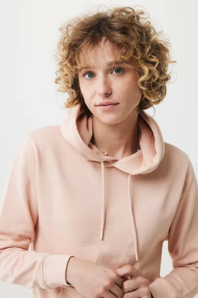  Iqoniq Rila lightweight recycled cotton hoodie - iqoniq peach nectar 