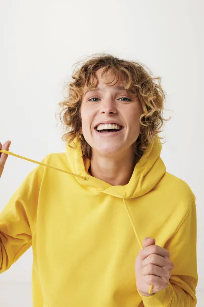  Iqoniq Rila lightweight recycled cotton hoodie - iqoniq yellow 