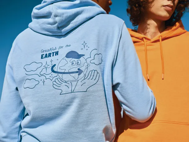  Iqoniq Rila lightweight recycled cotton hoodie - iqoniq sky blue