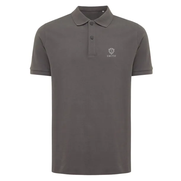  Iqoniq Yosemite recycled cotton pique polo, heather grey - iqoniq grey 