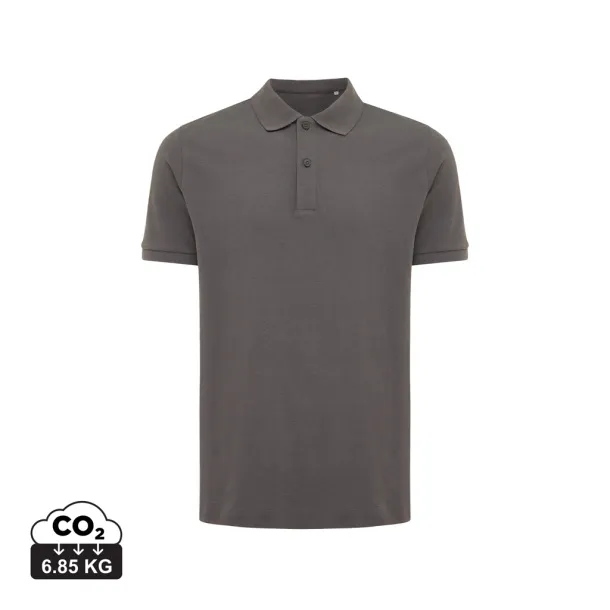  Iqoniq Yosemite recycled cotton pique polo, heather grey - iqoniq grey 