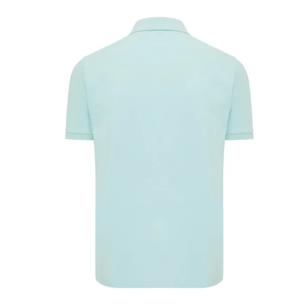  Iqoniq Yosemite recycled cotton pique polo, heather grey - iqoniq crushed mint 