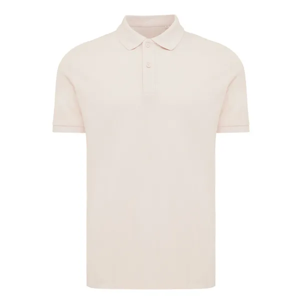  Iqoniq Yosemite recycled cotton pique polo, heather grey - iqoniq cloud pink 