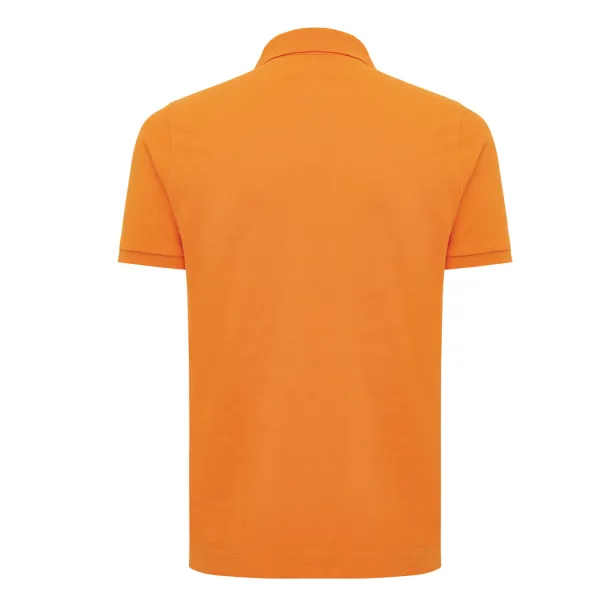  Iqoniq Yosemite recycled cotton pique polo, heather grey - iqoniq orange 