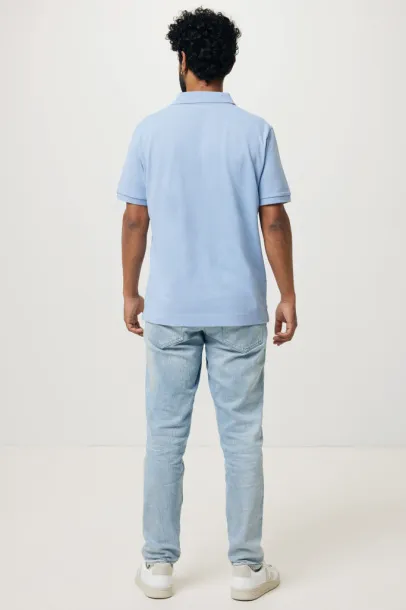  Iqoniq Yosemite unisex polo kratka majica od recikliranog pique pamuka - iqoniq sky blue