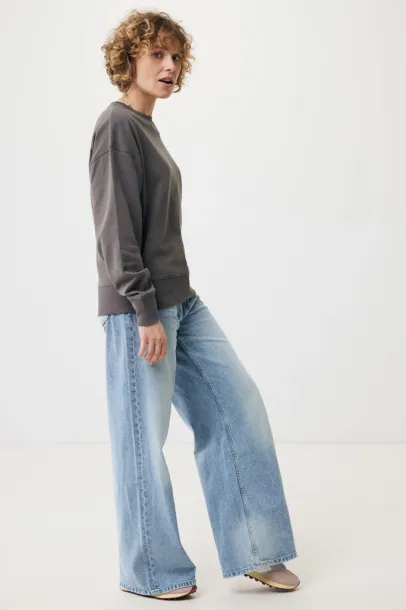  Iqoniq Kruger unisex relaxed recycled cotton crew neck - iqoniq anthracite