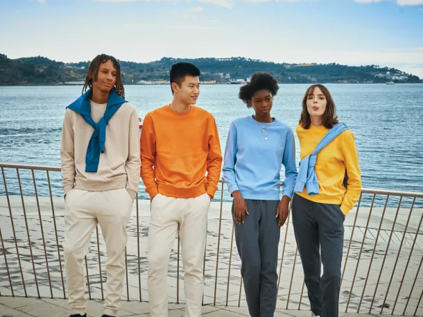  Iqoniq Etosha lightweight recycled cotton crew neck - iqoniq Narančasta