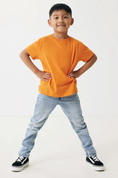  Iqoniq Koli kids lightweight recycled cotton t-shirt - iqoniq orange 