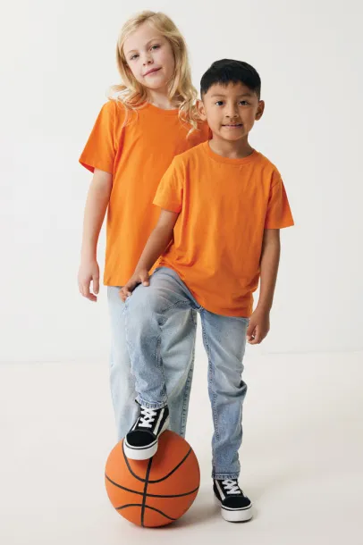  Iqoniq Koli kids lightweight recycled cotton t-shirt - iqoniq orange 