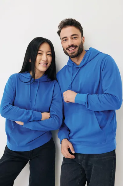  Iqoniq Rila unisex lagani hoodie od recikliranog pamuka - iqoniq blue 