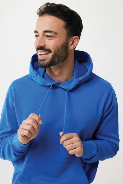  Iqoniq Rila lightweight recycled cotton hoodie - iqoniq Kraljevski plava