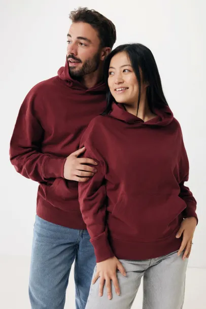  Iqoniq Yoho unisex hoodie od recikliranog pamuka - iqoniq burgundy