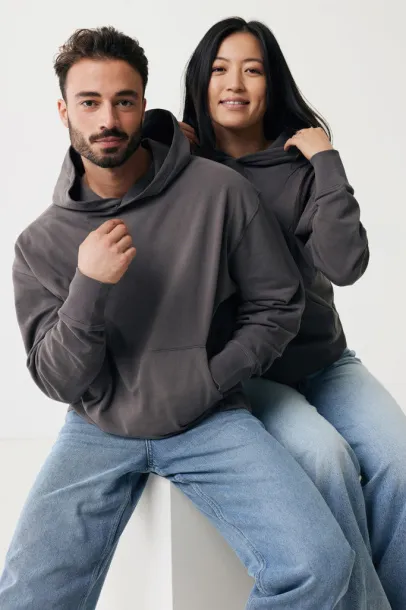  Iqoniq Yoho unisex hoodie od recikliranog pamuka, 340 g/m² - iqoniq anthracite