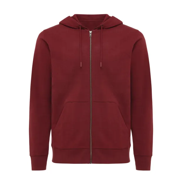  Iqoniq Abisko hoodie sa zatvaračem od recikliranog pamuka, 340 g/m² - iqoniq burgundy