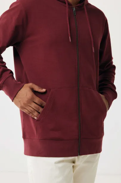  Iqoniq Abisko hoodie sa zatvaračem od recikliranog pamuka, 340 g/m² - iqoniq burgundy