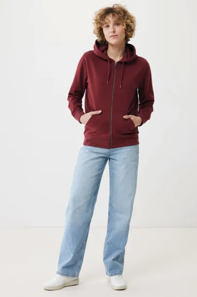  Iqoniq Abisko hoodie sa zatvaračem od recikliranog pamuka, 340 g/m² - iqoniq burgundy