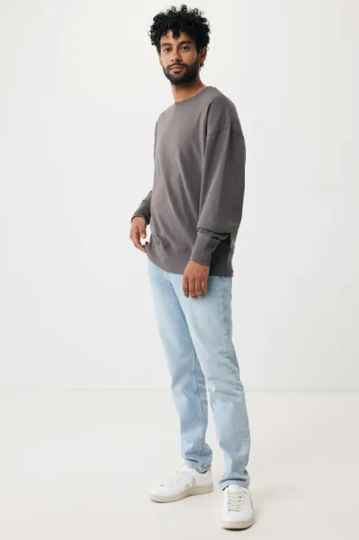  Iqoniq Kruger unisex relaxed recycled cotton crew neck - iqoniq anthracite