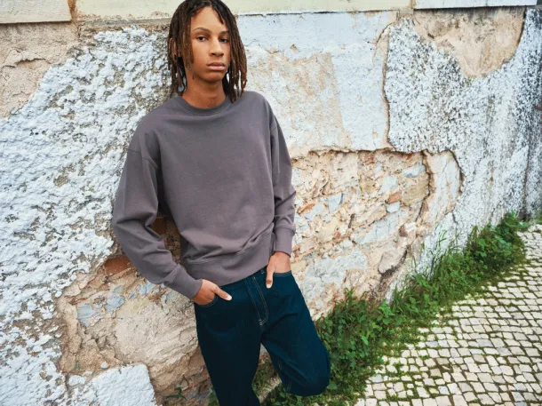  Iqoniq Zion recycled cotton crew neck - iqoniq anthracite