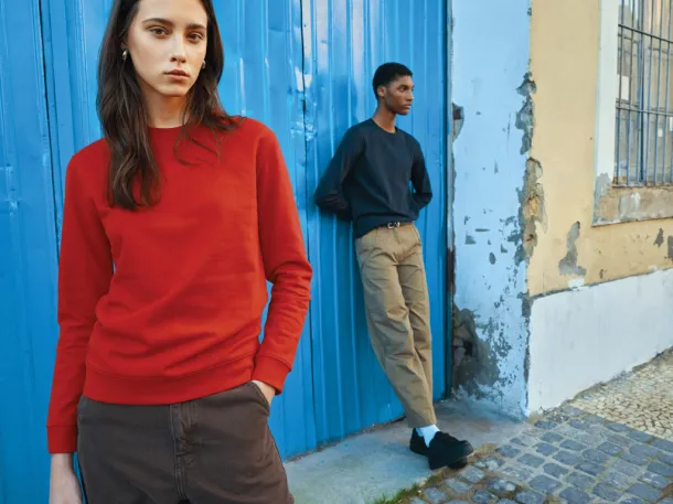  Iqoniq Zion recycled cotton crew neck - iqoniq Crvena