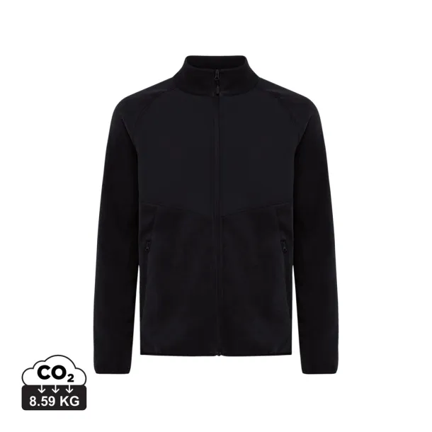  Iqoniq Talung recycled polyester microfleece zip through - iqoniq Black 