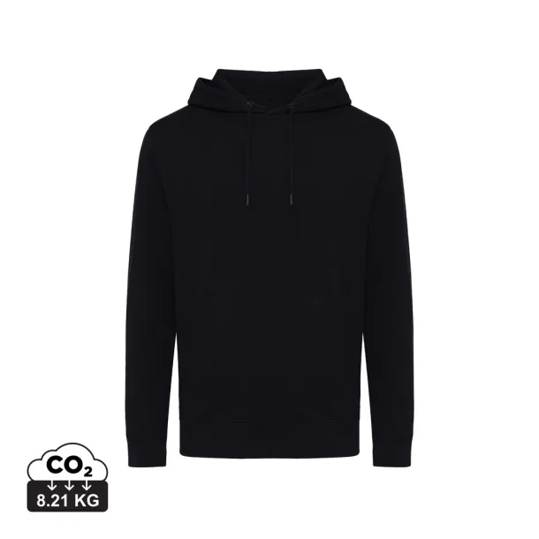  Iqoniq Rila unisex lagani hoodie od recikliranog pamuka - iqoniq Crna 