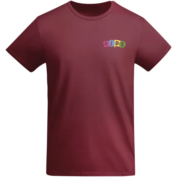 Breda organic cotton short sleeve kids t-shirt - Roly Garnet
