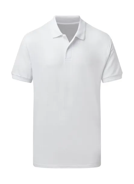  Muška poli pamučna majica, 215 g/m² - SG Bijela