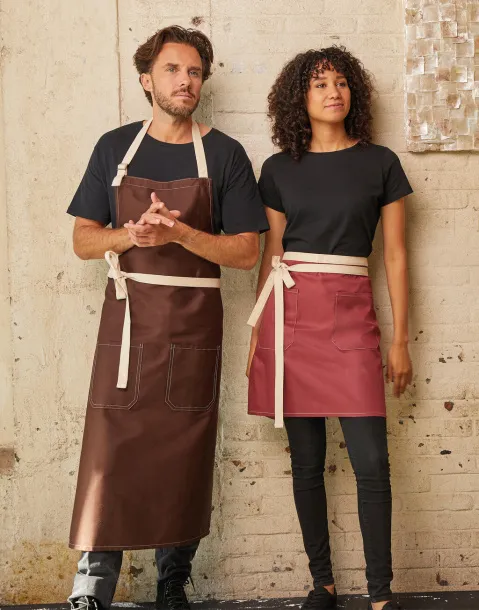  SANTORINI Contrasted Bib Apron with Pocket - SG Accessories - BISTRO