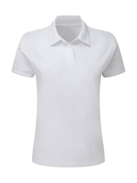  Ženska poli pamučna polo majica, 215 g/m² - SG Bijela