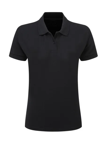  Ženska poli pamučna polo majica, 215 g/m² - SG Crna