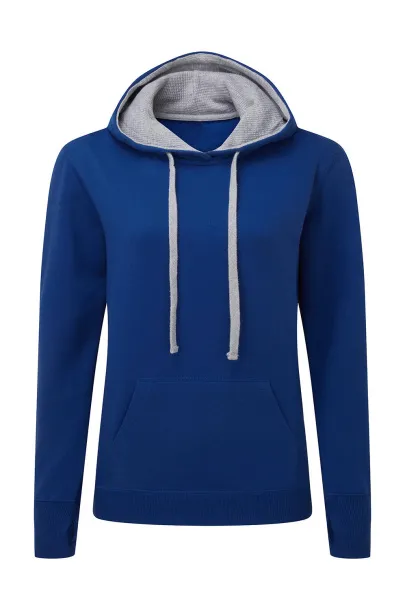  Ladies' Contrast Hoodie - SG Royal Light Oxford