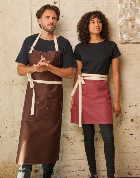  SANTORINI - Contrasted Bistro Apron with Pocket - SG Accessories - BISTRO