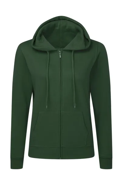  Ladies' Zip Hood - SG Bottle Green