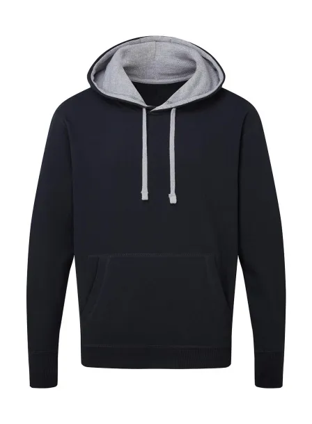  Men's Contrast Hoodie - SG Navy Light Oxford