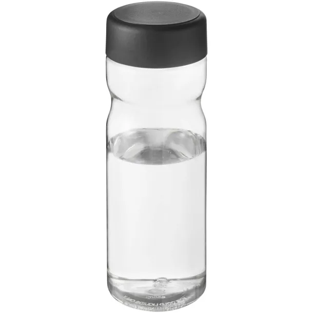 H2O Eco Base 650 ml screw cap water bottle - Unbranded White Solid black