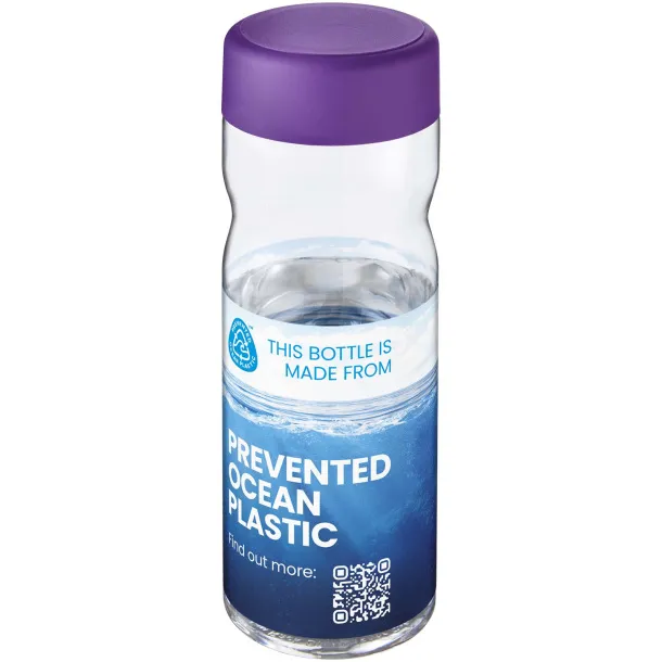 H2O Eco Base 650 ml screw cap water bottle - Unbranded White Purple