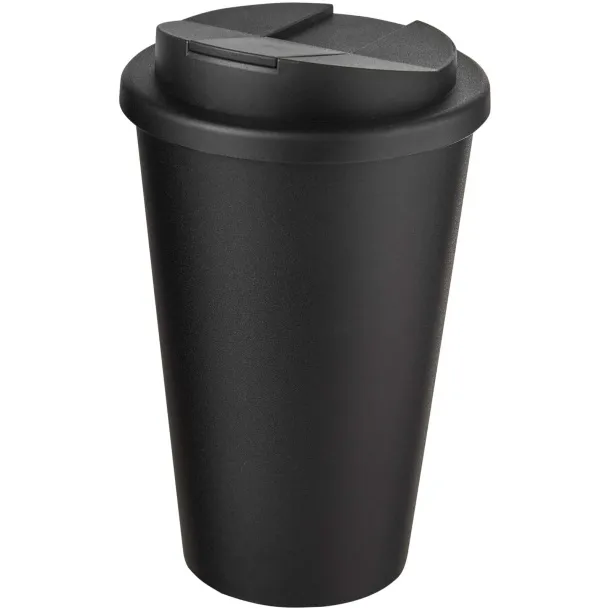 Americano® Eco 350 ml reciklirana šalica s poklopcem Solid black Solid black