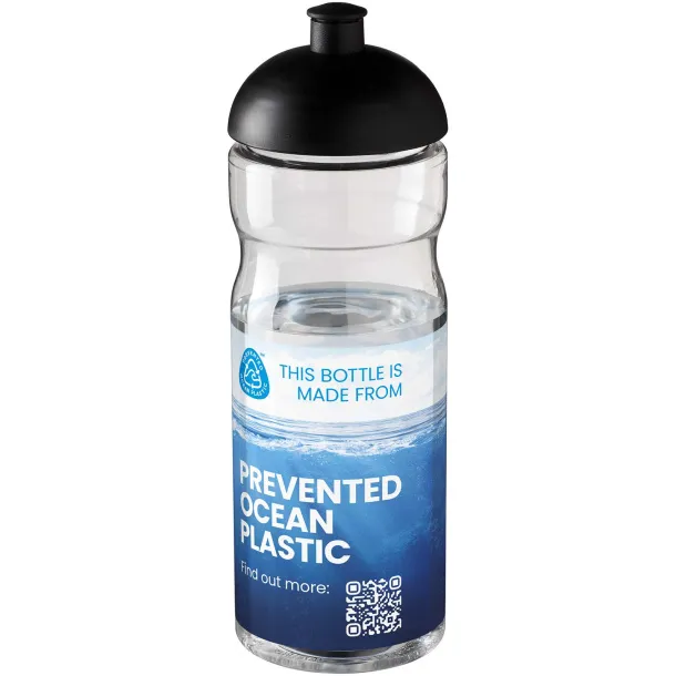 H2O Eco 650 ml dome lid sport bottle - Unbranded White Solid black