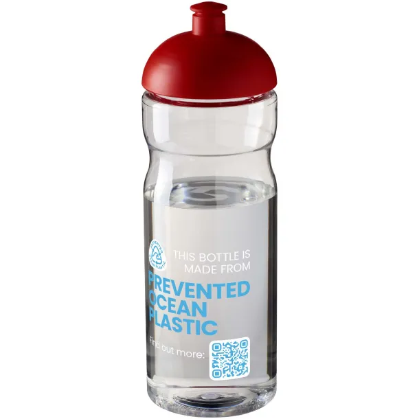 H2O Eco 650 ml dome lid sport bottle - Unbranded White Red