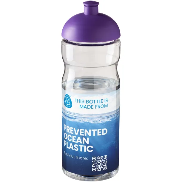 H2O Eco 650 ml dome lid sport bottle - Unbranded White Purple