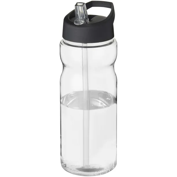 H2O Eco 650 ml spout lid sport bottle - Unbranded White Solid black