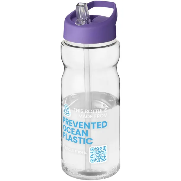 H2O Eco 650 ml spout lid sport bottle - Unbranded White Purple