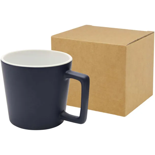 Cali 370 ml ceramic mug with matt finish Navy Blue