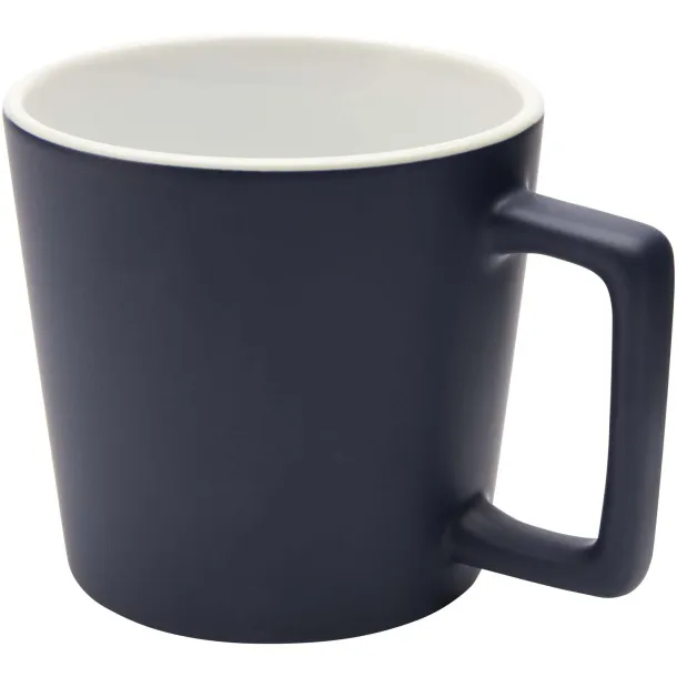 Cali 370 ml ceramic mug with matt finish Navy Blue