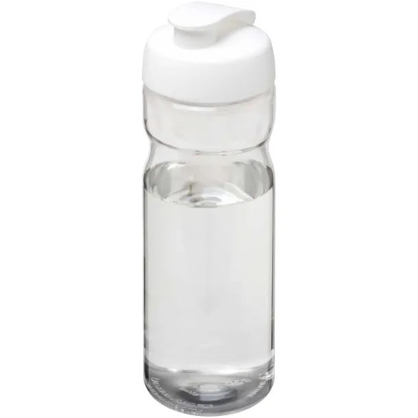 H2O Eco 650 ml flip lid sport bottle - Unbranded White White