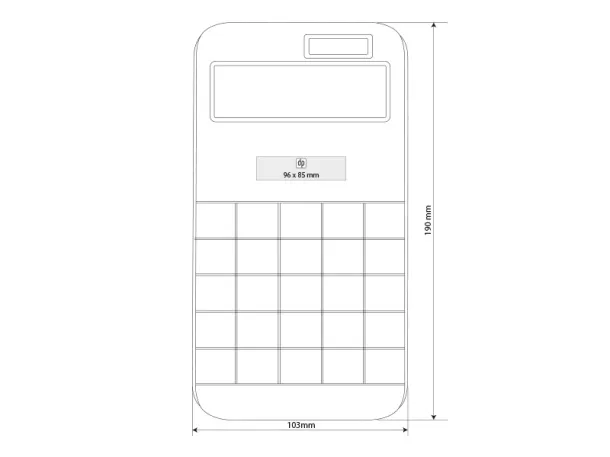 AXIOM DIGITS calculator with printed numbers White