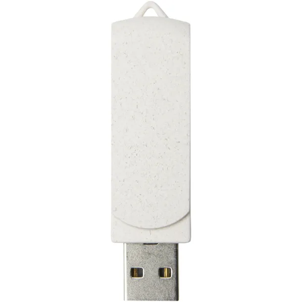 Rotate 16GB wheat straw USB flash drive Beige