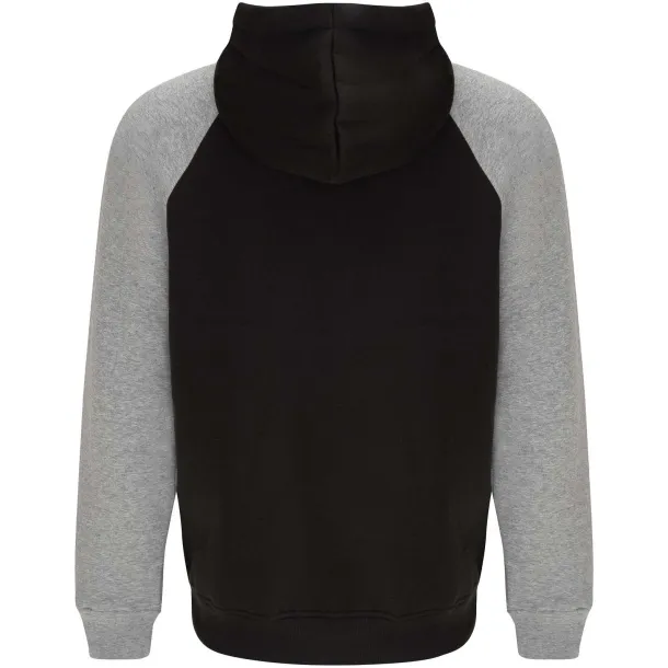 Badet dvobojni unisex hoodie, 280 g/m2 - Roly Crna Heather grey